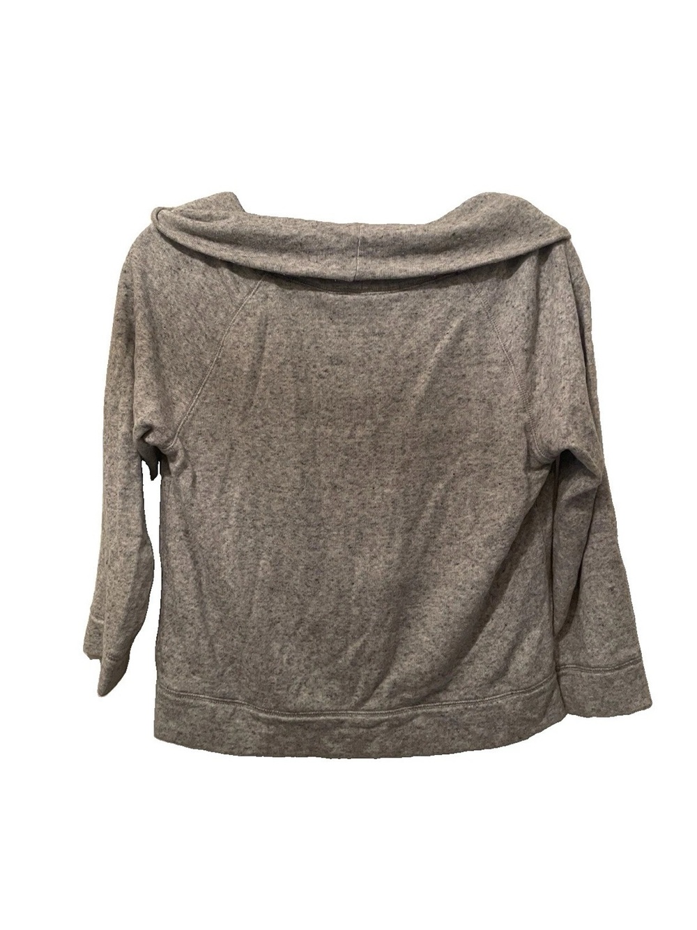 Express Heather Gray Off-Shoulder Sweatshirt